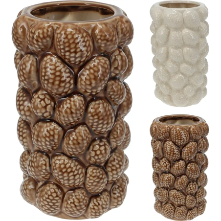 Vase with pine cones, 28 cm