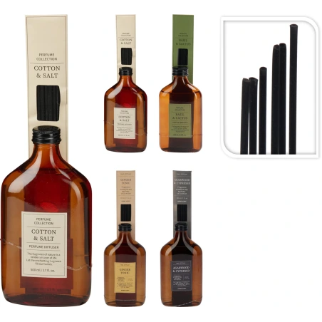 Namų kvapas, 500 ml (bazilikas ir kaktusas, imbieras, agarmedis ir kiparisas, medvilnė ir druska)