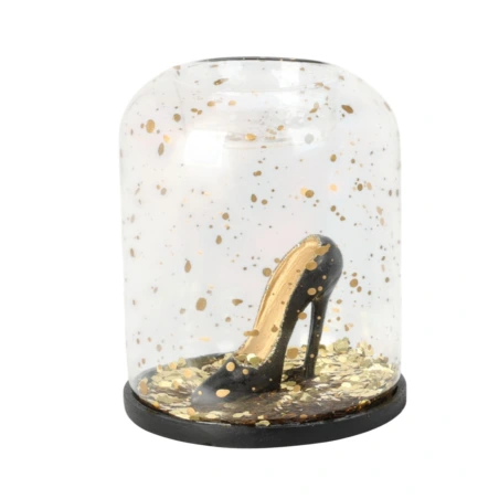 Candle holder for tealight, decorated with a shoe
