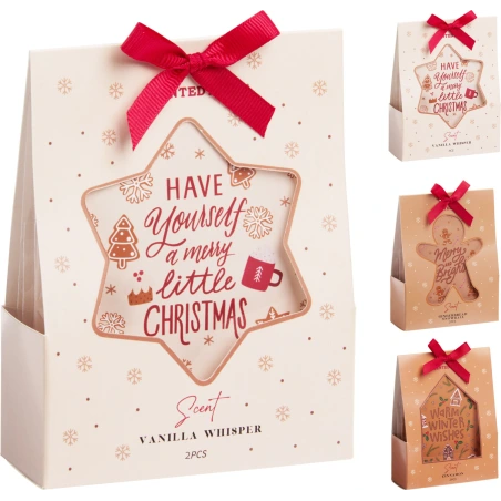 Scented card, Christmas, 12 cm, 1 pack - 2 pcs.