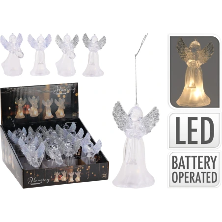 Pakabinamas LED angelas, 11 cm