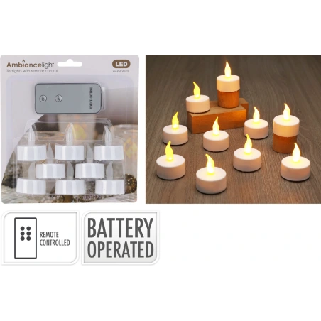 LED tealights, 1 pack - 8 pcs.