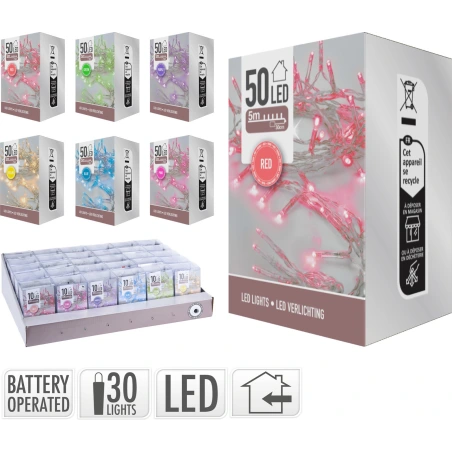 LED gaismas, 50 gab., 5 m