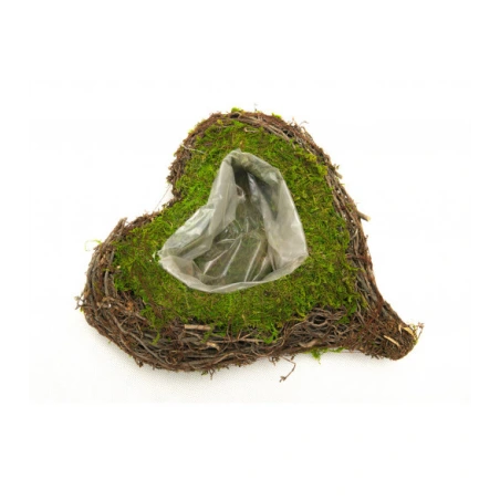 Samanų vazonas „ Širdis“, 7×32×32 cm