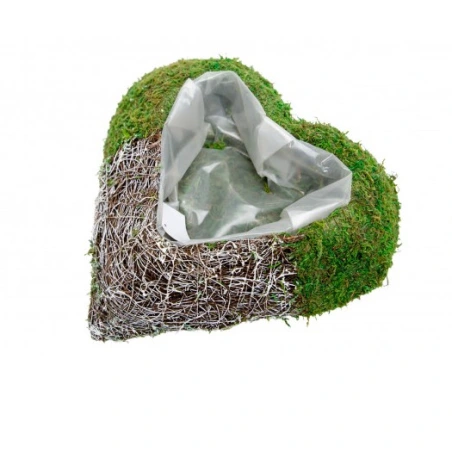 Samanų vazonas „Širdis“, 8×30×30 cm