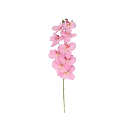 Orchid branch, 100 cm, pink and gold colors