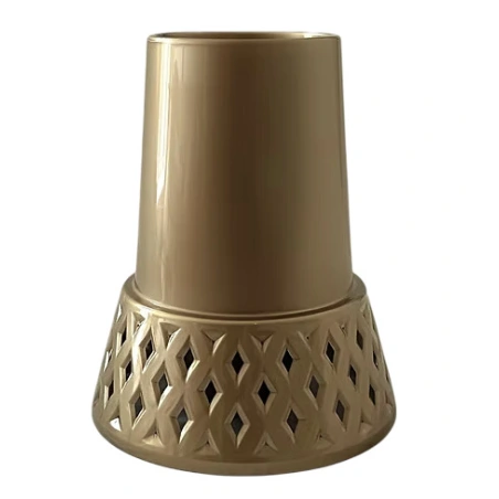 Plastic pot - sinker, 12×25 cm, gold color