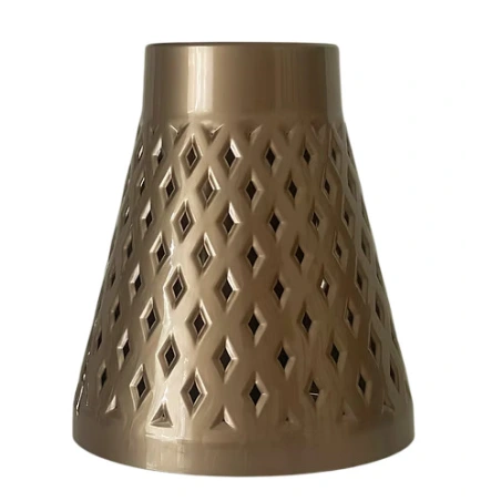 Plastic pot - sinker, 12×25 cm, gold color