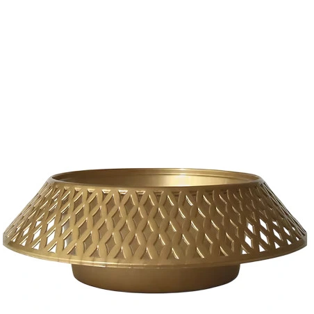 Plastic pot - sinker, 23 cm, gold color