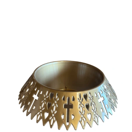 Plastmasas puķupods "Crown", Ø 26 cm, zelta krāsā