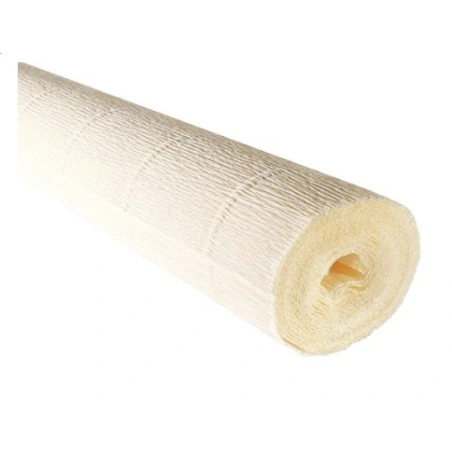 Crepe paper, 180 g, 50 × 250 cm, white and cream