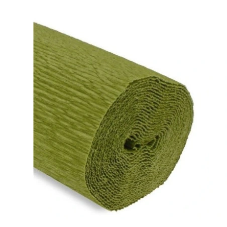 Crepe paper, 180 g, 50 × 250 cm, olive green
