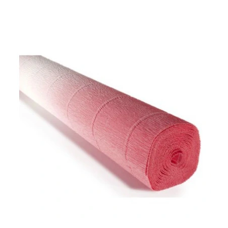 Crepe paper, 180 g, 50 × 250 cm, white-pink