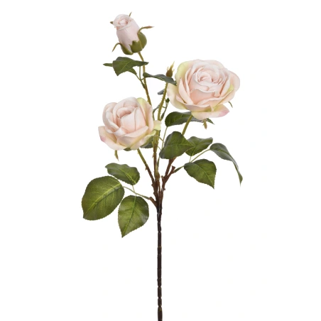 Dirbtinė gėlė rožė, 69 cm, persikinės spalvos