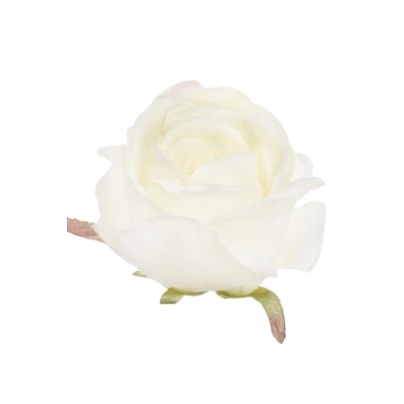 Artificial rose flowers, Ø 8 cm, vanilla color, 1 pack - 12 pcs.