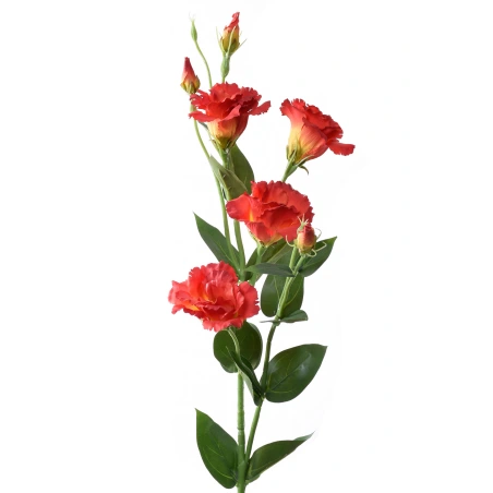Dirbtinė eustoma, 85 cm, ryškiai oranžinės spalvos