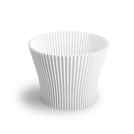 Flowerpot "Lotus", white, 19×16.3 cm