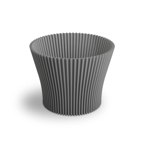 Flowerpot "Lotus", dark gray, 19×16.3 cm