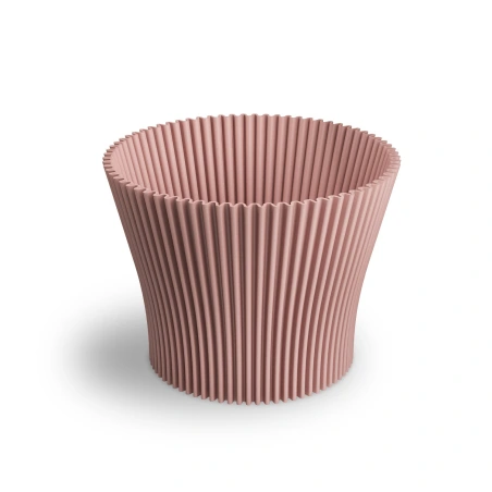 Flowerpot "Lotos", ash pink, 19×16.3 cm