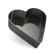 Plastic flowerpot - ikebana "Heart", black, 24.1×25.1 cm
