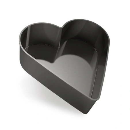 Plastic flowerpot - ikebana "Heart", black, 24.1×25.1 cm