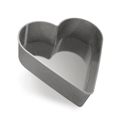 Plastic flowerpot - ikebana "Heart", graphite color, 34.1×35.5 cm