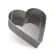 Plastic flowerpot - ikebana "Heart", graphite color, 34.1×35.5 cm