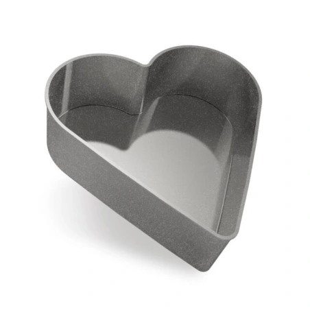 Plastic flowerpot - ikebana "Heart", graphite color, 34.1×35.5 cm