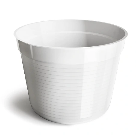 Plastic pot "Pasek", white, 30×24 cm