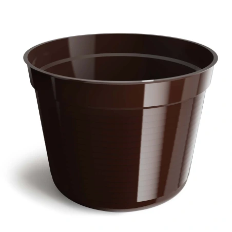 Plastic pot "Pasek", brown, 30×24 cm