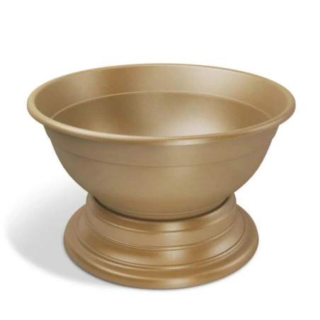 Plastic pot, 22×14 cm, gold color