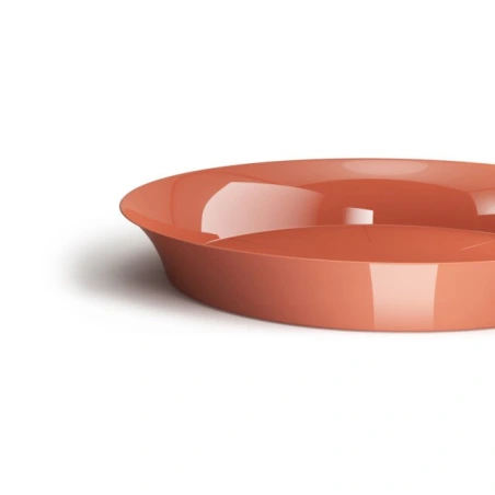 Plastic plate, 30×4 cm, terra color