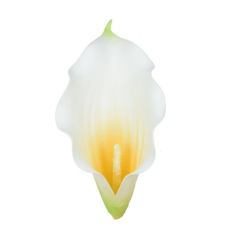 Artificial calla lilies, 9 cm, cream-yellow color, 1 pack - 12 pcs.