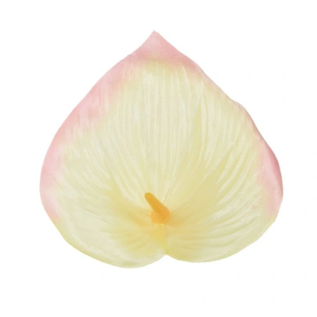 Artificial calla lilies, 12 cm, cream-pink color, 1 pack - 24 pcs.