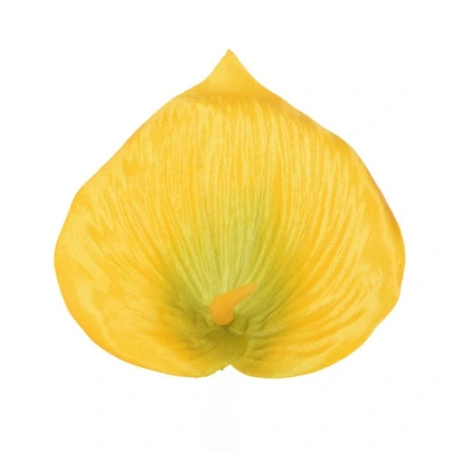 Artificial calla lilies, 12 cm, yellow-green color, 1 pack - 24 pcs.