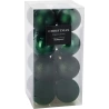Christmas tree toys, 8 cm, green color, 1 pack - 16 pcs.