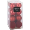 Christmas tree toys, 8 cm, red color, 1 pack - 16 pcs.