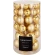 Christmas tree toys, disco style, 8 cm, gold color, 1 pack - 64 pcs.
