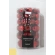 Christmas tree toys, disco style, 8 cm, red color, 1 pack - 64 pcs.