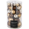 Christmas tree toys, disco style, 8 cm, various colors, 1 pack - 64 pcs.