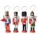 Wooden pendants - snap hook, 3.2×3.2×13 cm, 1 pack - 4 pcs.