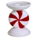 Ceramic candlestick, white-red