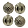 Christmas tree toys, 15 cm, 1 pack - 4 pcs.