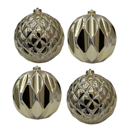 Christmas tree toys, 15 cm, 1 pack - 4 pcs.