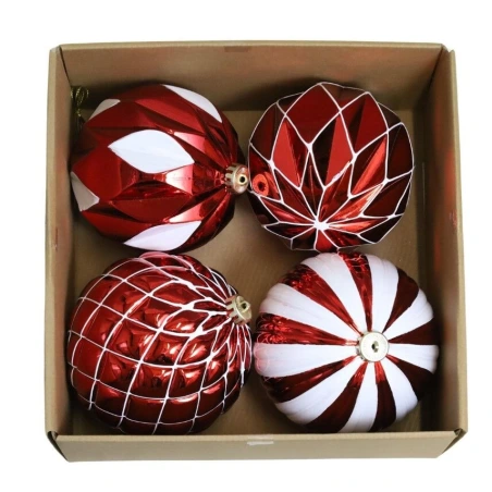 Ziemassvētku eglītes rotaļlietas, 15 cm, 1 iepakojums - 4 gab.