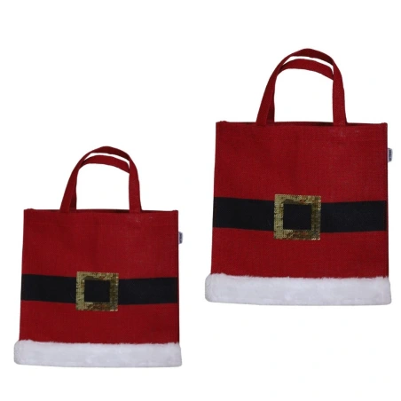 Christmas jute bag