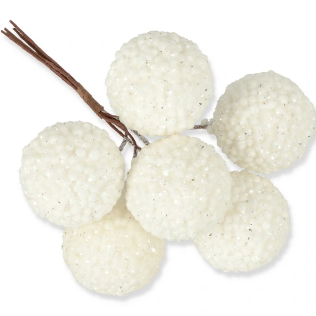 White berries, 1 sprig - 6 pcs.