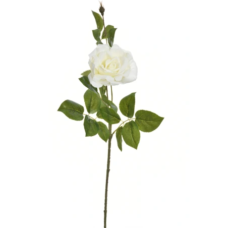 Artificial rose, 67 cm, white