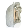 Angel with chapel and LED candle, 26 cm