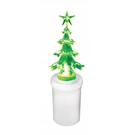 LED Kalėdinės eglutės įdėklas su baterijomis, 15,5 cm, žalios spalvos
